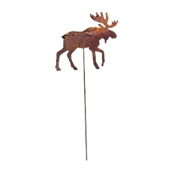 Village Wrought Iron Village Wrought Iron RGS-19 Moose Rusted Garden Stake RGS-19